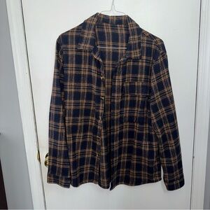 SHEIN Black and Tan Plaid Blazer